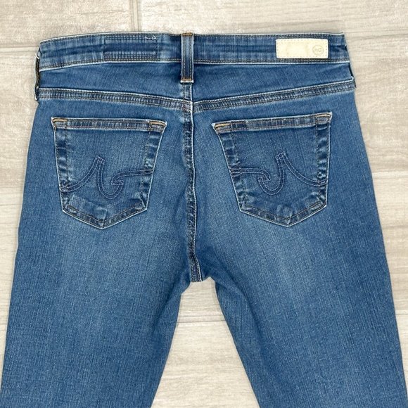 AG Adriano Goldschmied The Low-Rise Legging Ankle Super Skinny Distressed Jeans - Picture 8 of 16